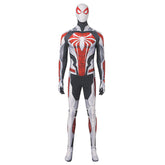 PS4 Game Spider - Man Halloween Cosplay White Armor Battle Suit Costume Set - Coscosmos